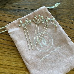 Dareth Colburn pearl hairpins